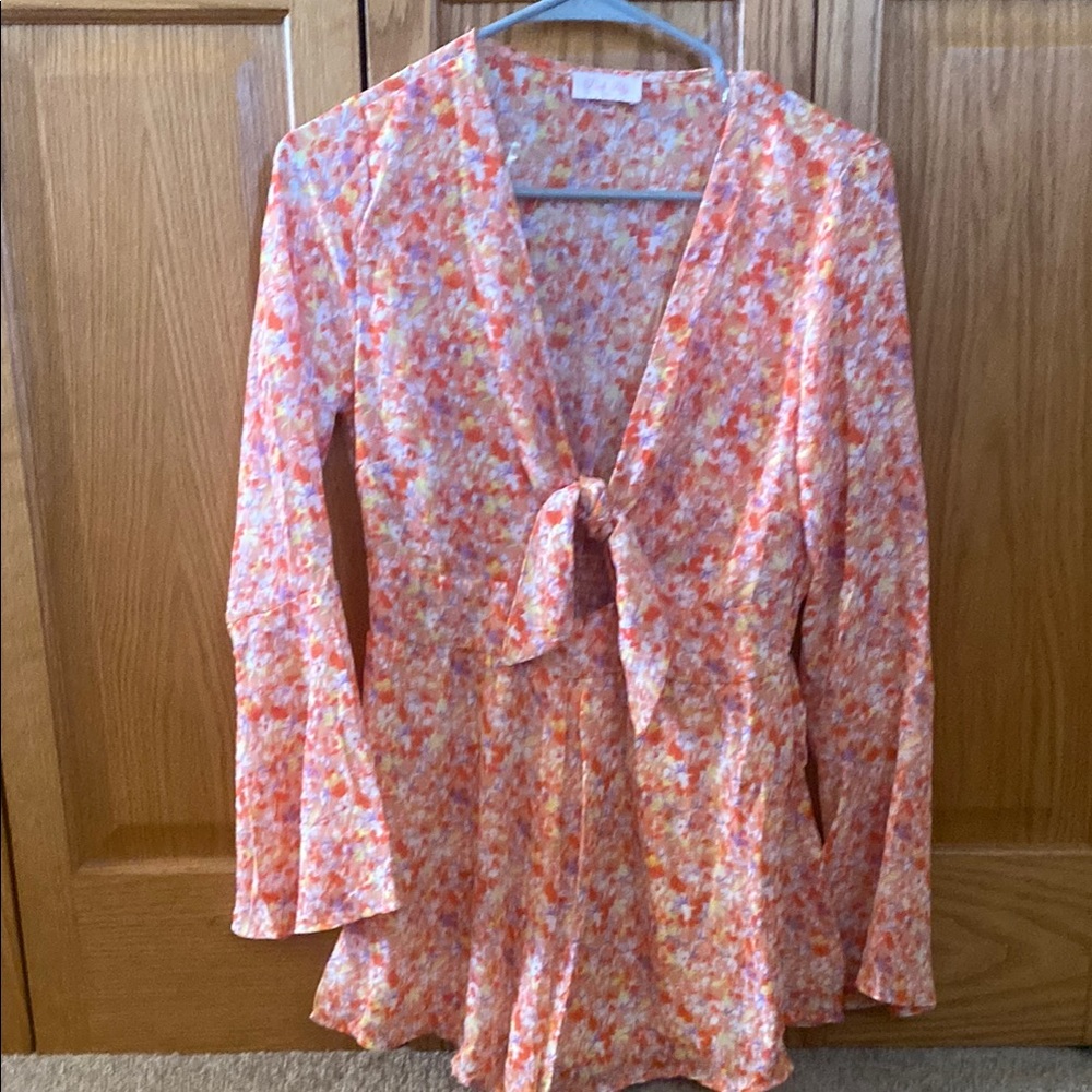 Floral Tie-Front romper